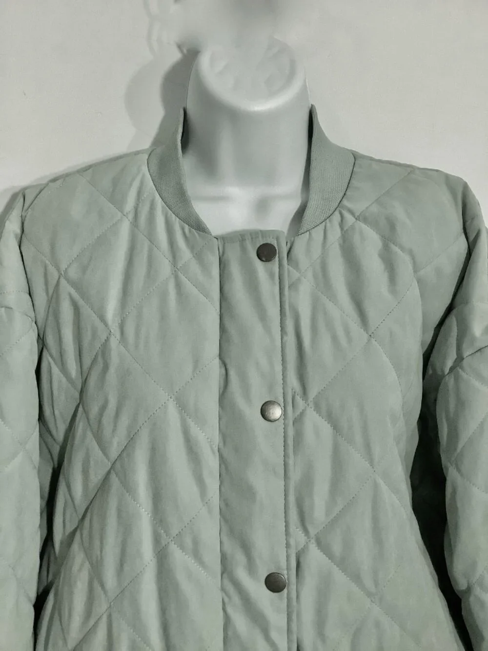 Trench Style Coat Green Universal Threads Quilted Look Wardrobe Staple Medium